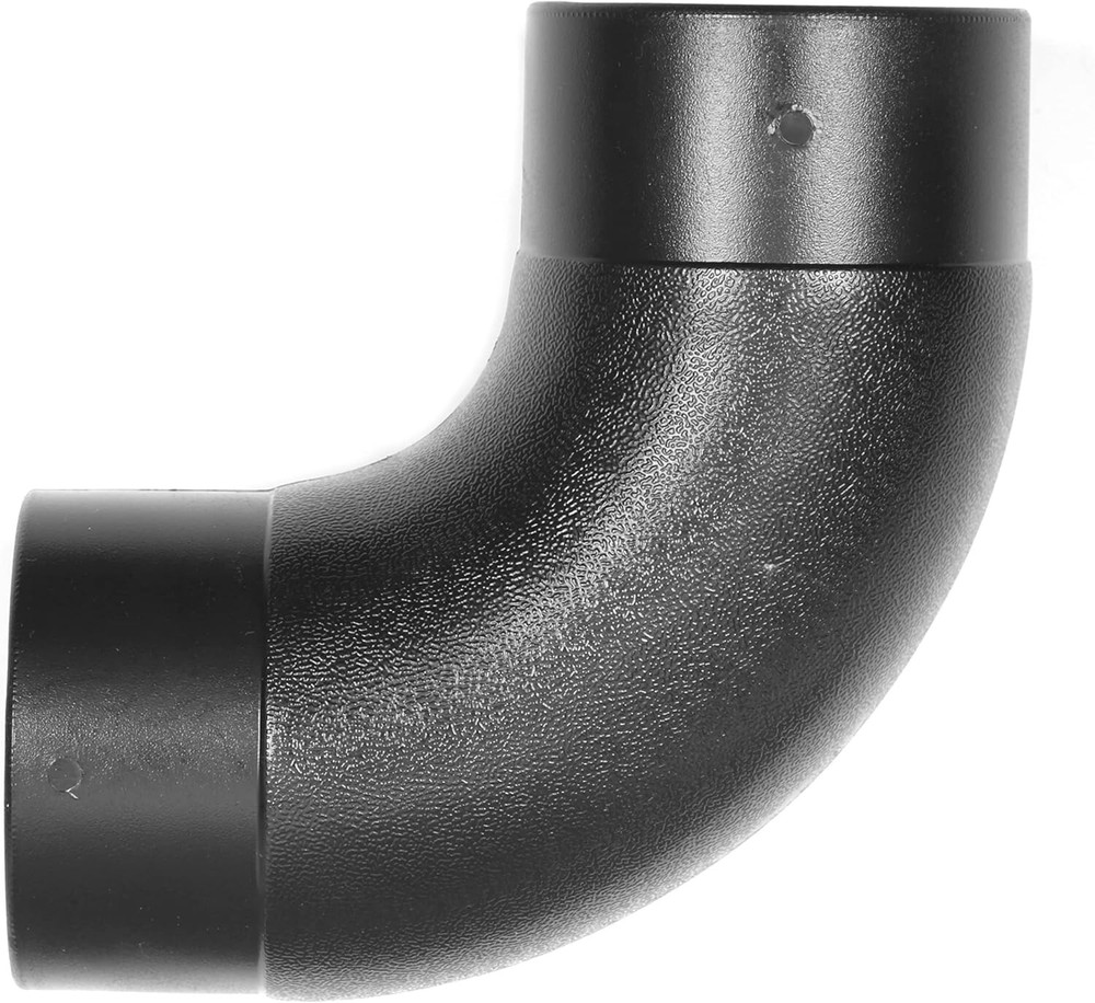 4 In. Elbow Connection Adapter for Dust Collection Systems Black