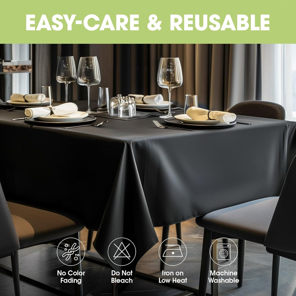Table Cloth - Polyester Table Cloth for Rectangle Table, 60''X84'' Tablecloth, D