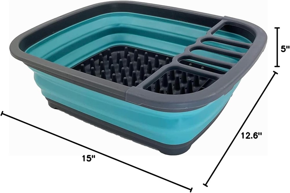 Collapsible Plastic Dish Drainer - Foldable Drying Rack