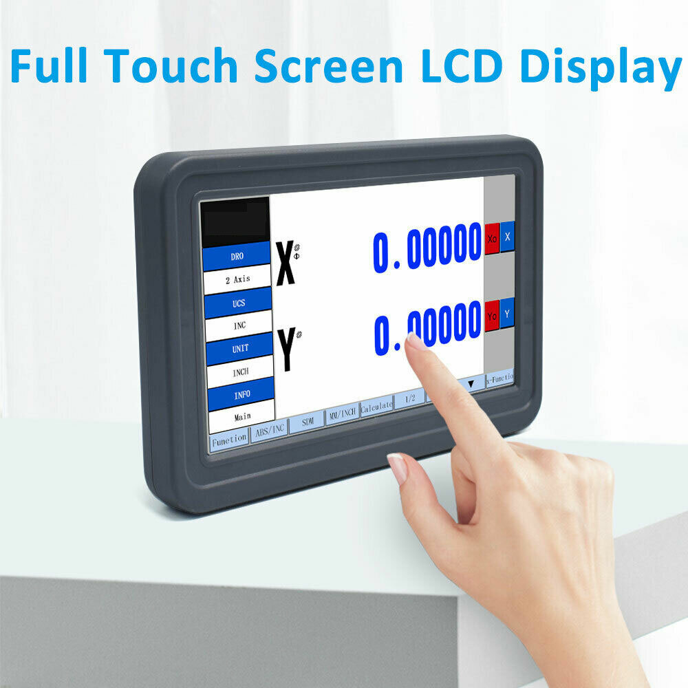 3/4 Axis Digital Display LCD DRO Touch Screen Display 5μm Linear Scale Scale