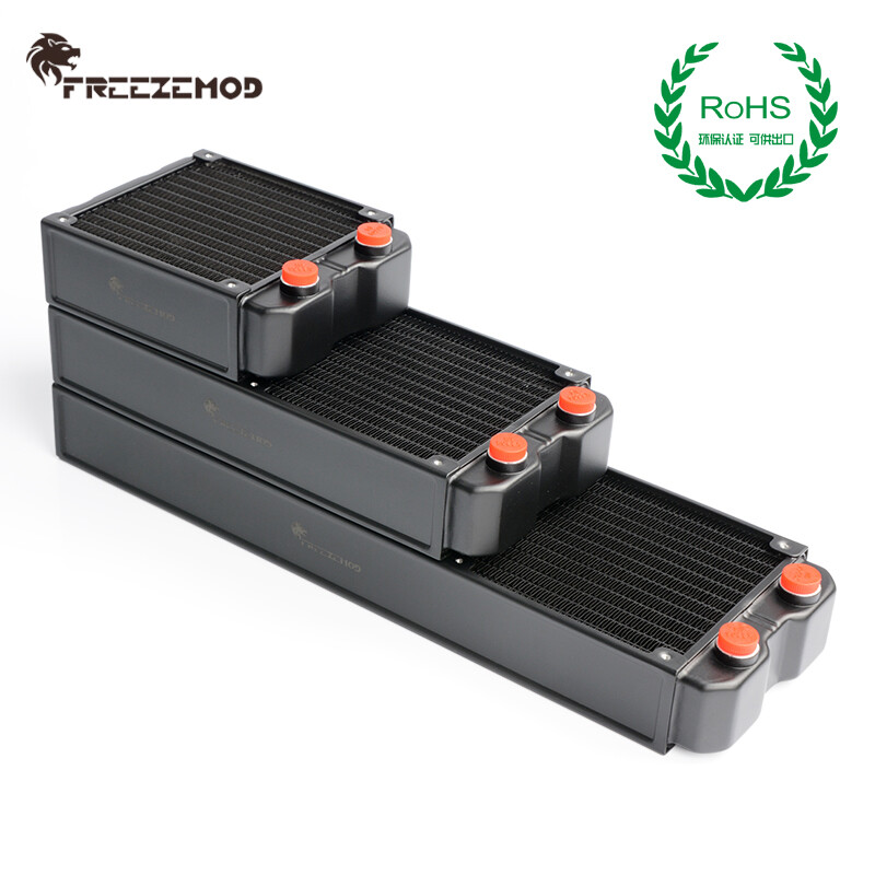 FreezeMod G1/4" 360mm Aluminum Radiator PC Computer Water Cooling 45mm Thick