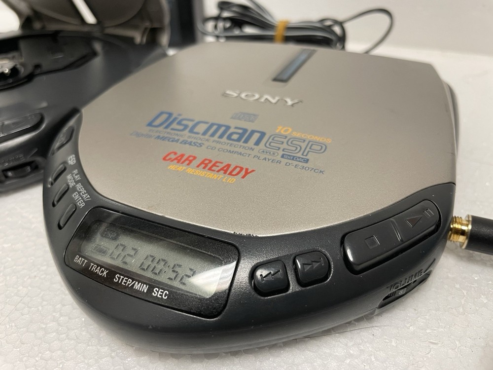 Sony D-E307CK Discman ESP Portable Compact CD Player PAIR with AC Power Adapter