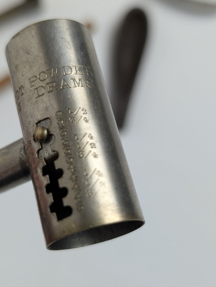 Antique black powder reloading / muzzleloading tool lot.