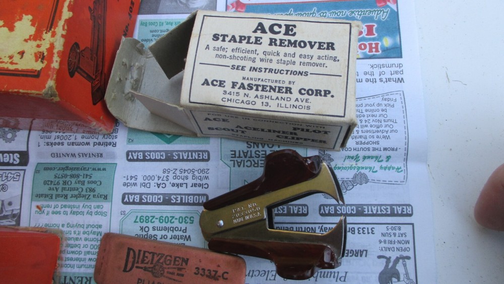 Vintage Pilot Stapling Machine Stapler Model 402 PLUS