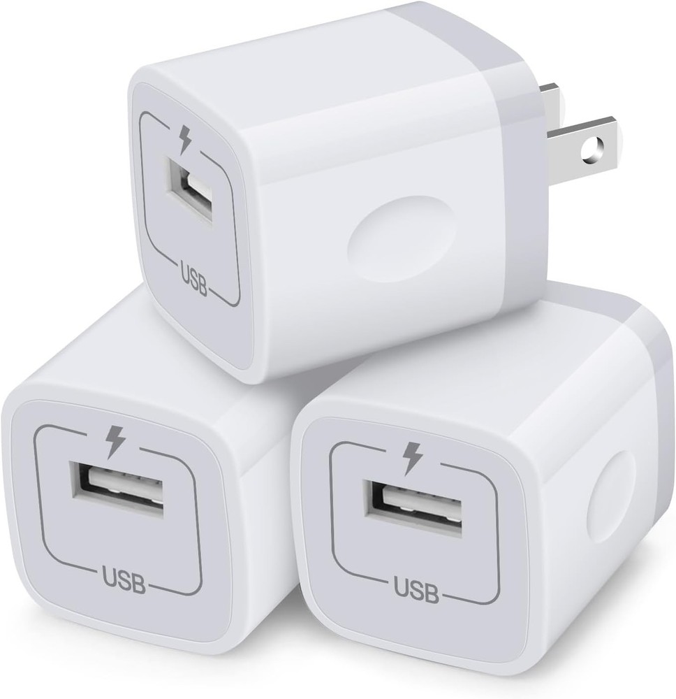Charging Blocks for iPhone, Charger Box Sicodo 3Pack 3Pack-White, 3Pack-White