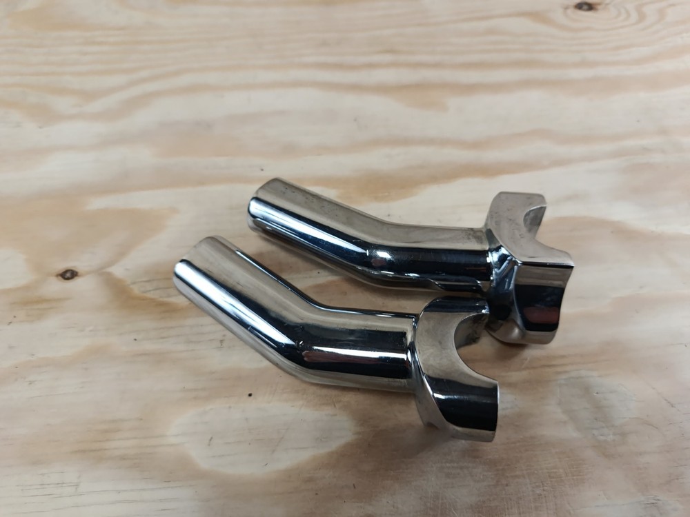 (K) CHROME 4" PULLBACK RISERS FOR 1" HANDLEBARS HARLEY DAVIDSON