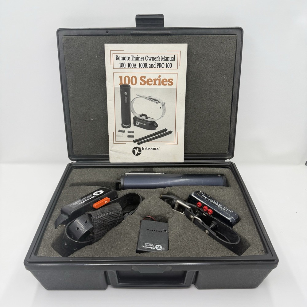 Tri-Tronics 100B Dog Training Collar System CU 4 Receiver Case Tested