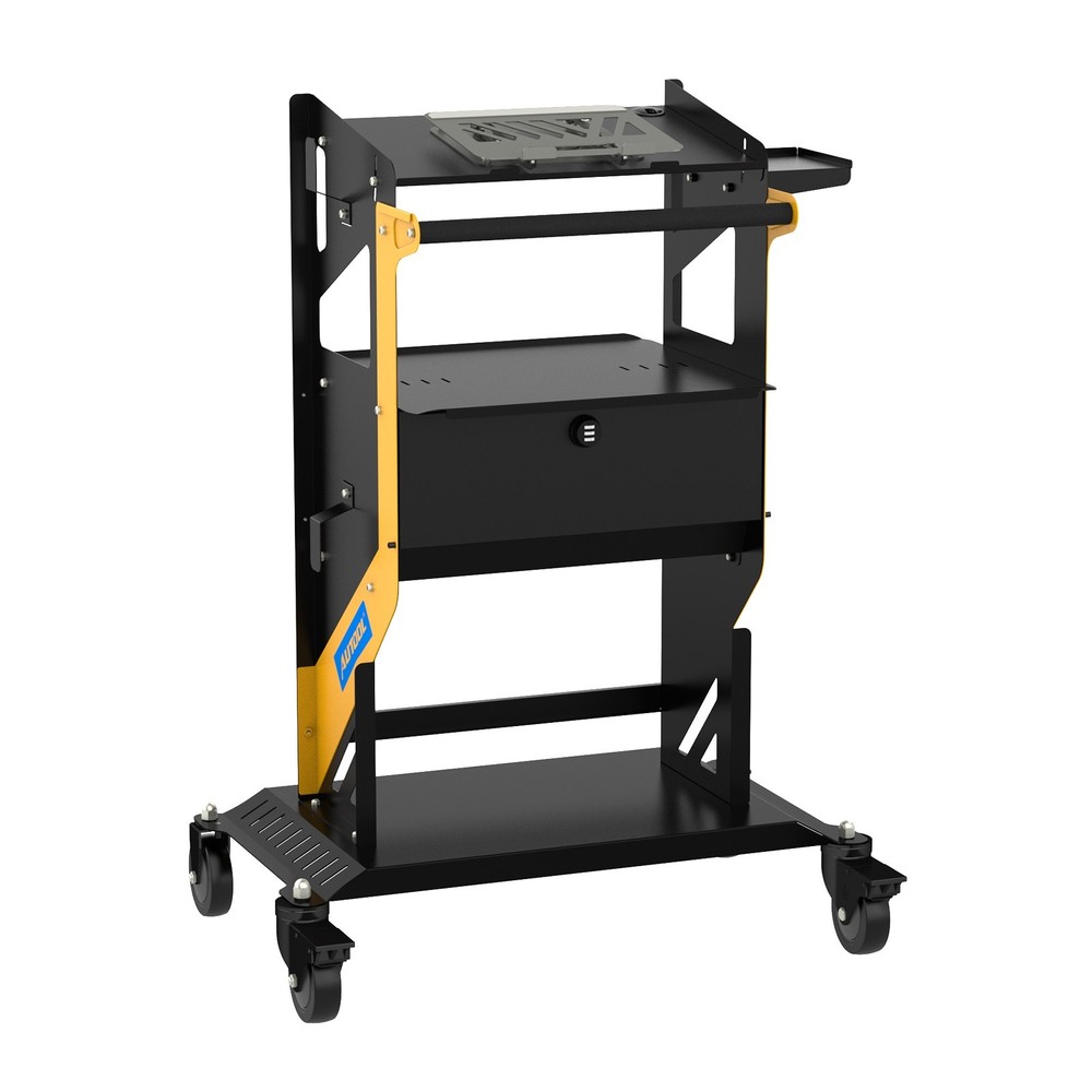 Rolling Tool Chest Tool Organizer Box w/ Rotating Lift Workbench Lockable Wheels