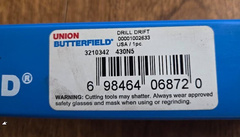 UNION BUTTERFIELD DRILL DRIFT