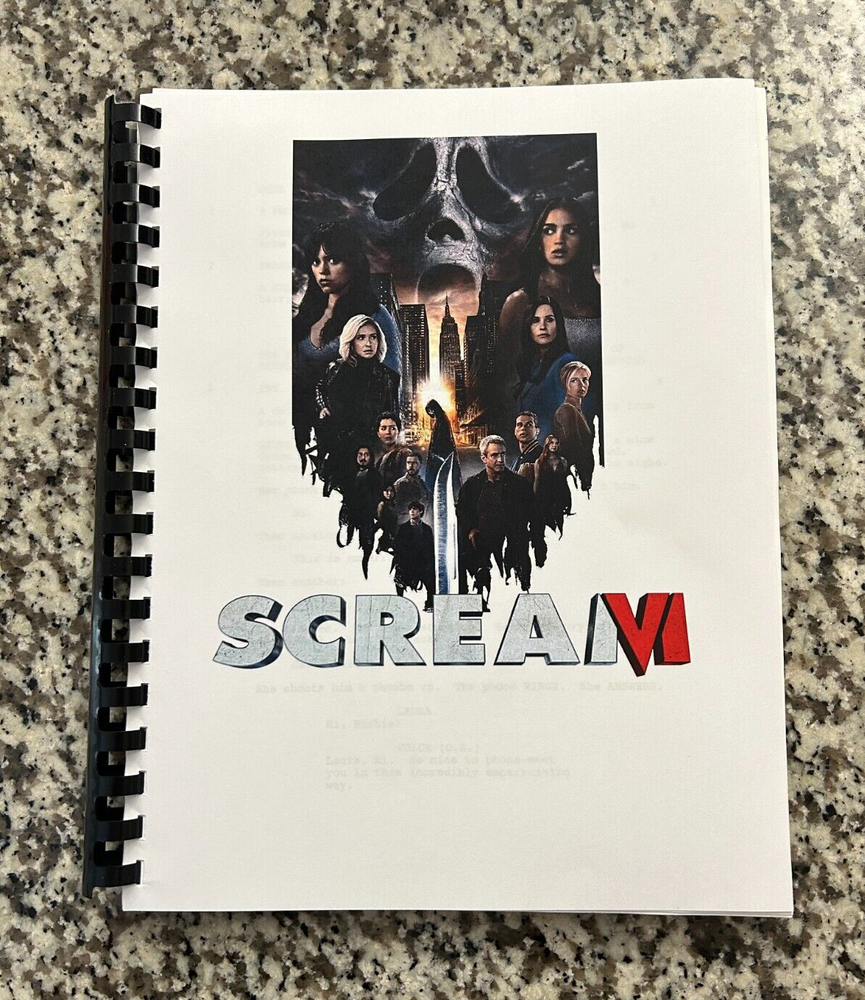 Scream 6 Horror Movie Script Reprint Full Screenplay Script