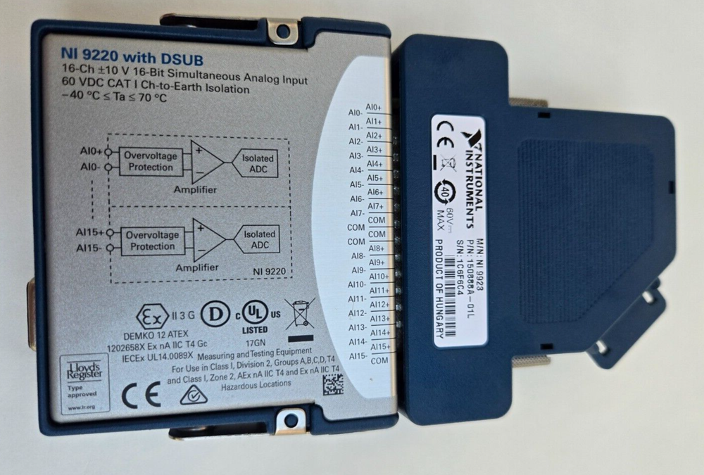 National Instruments NI 9220 cDAQ Analog Input Module, With DSub Connector