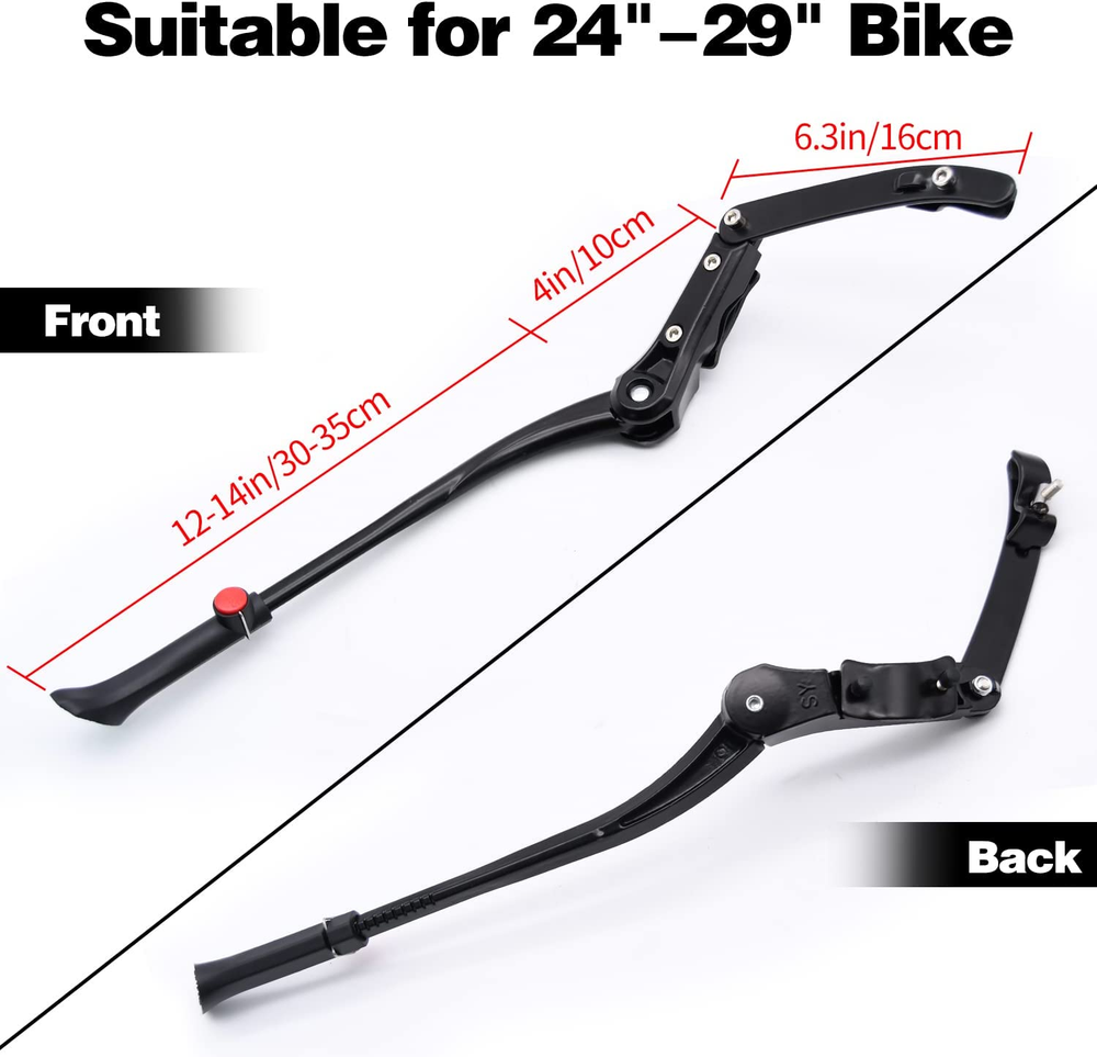 Bike Kickstand, Extended Adjustable Bicycle Kickstand, 2 Point Mount