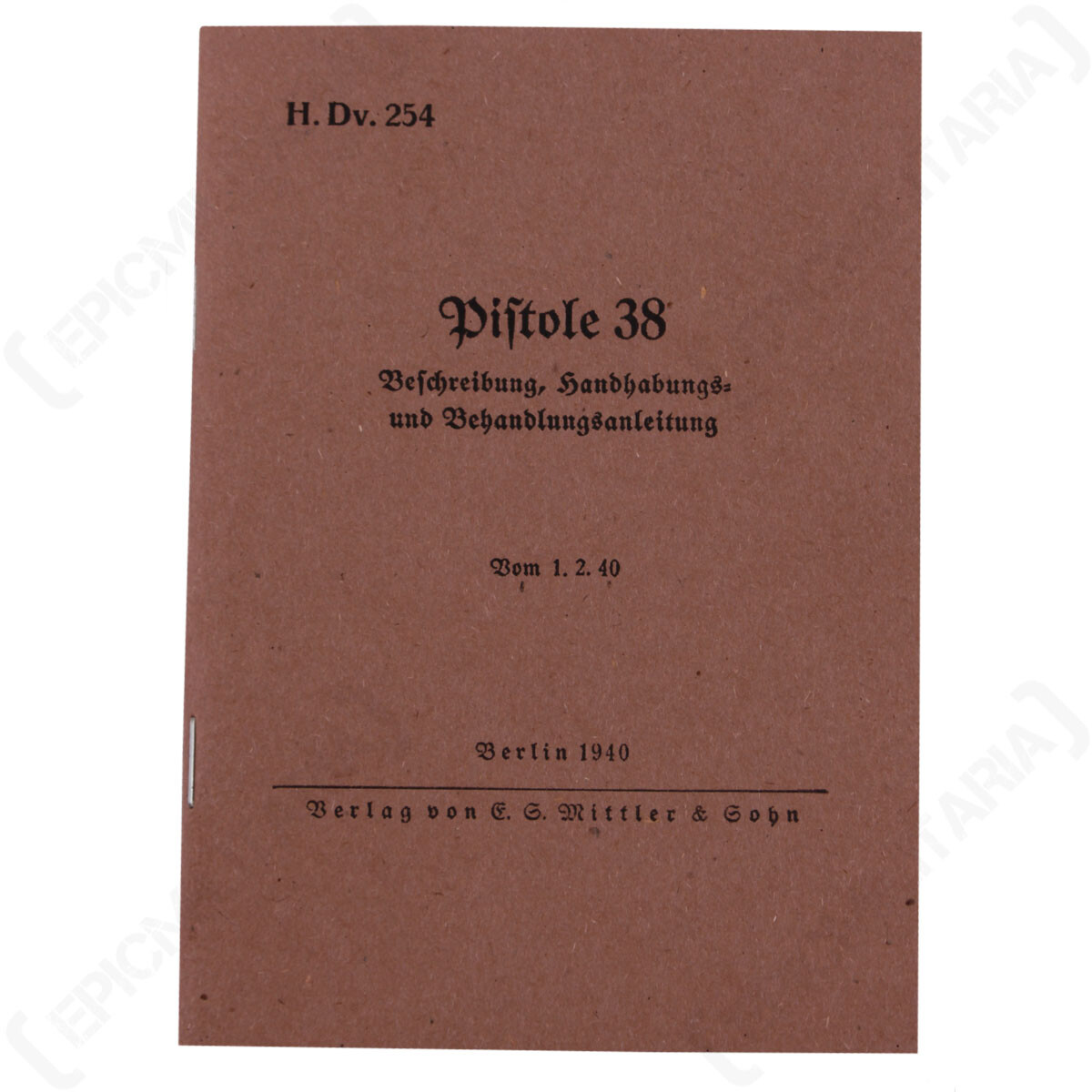 Reproduction WW2 German P38 Walther Pistol Manual