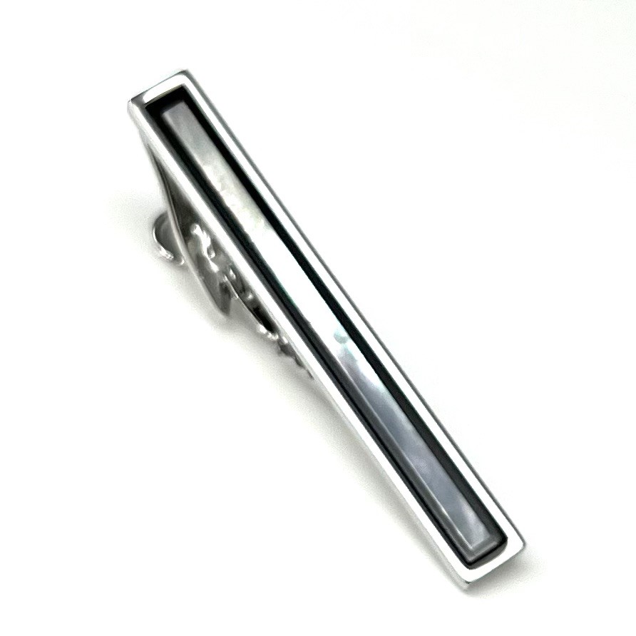 Mother Pearl Onyx Cufflinks And Tie Clip Set Men Birthday Wedding Gift