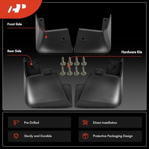 Set of 4PCS Mud Flaps Splash Guards Mudguards Mudflaps with Hardware