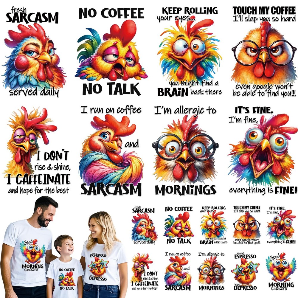 Dazoratix Sarcasm Iron on Transfers - 20 Sheets Sarcastic 20 Sheets, Mutil