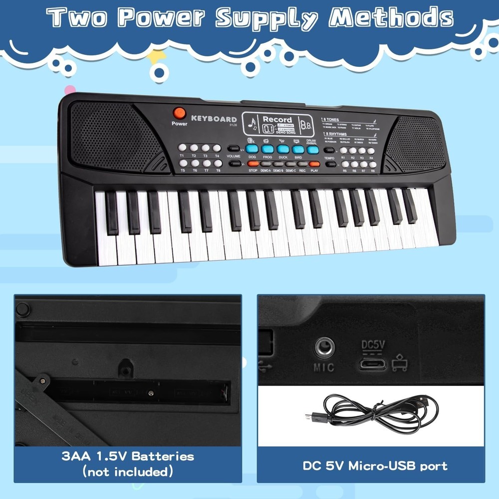 Creative 37-Key Beginner Piano Keyboard for Kids Ages 3-6 with Record Function