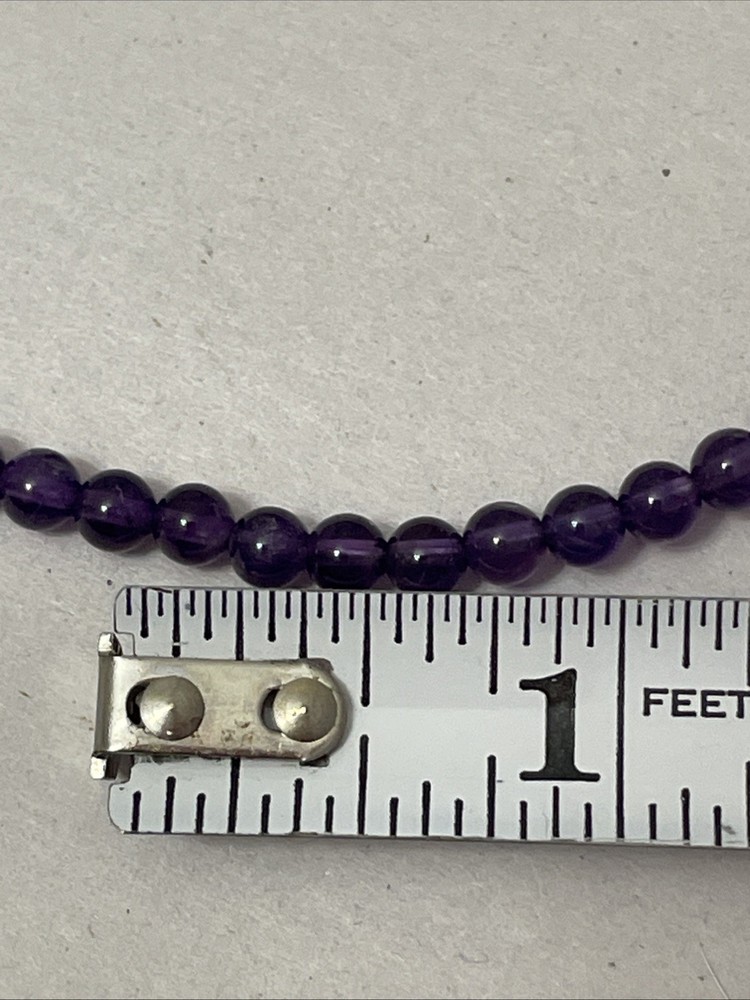 925 Stone Bead Necklace 20” Long