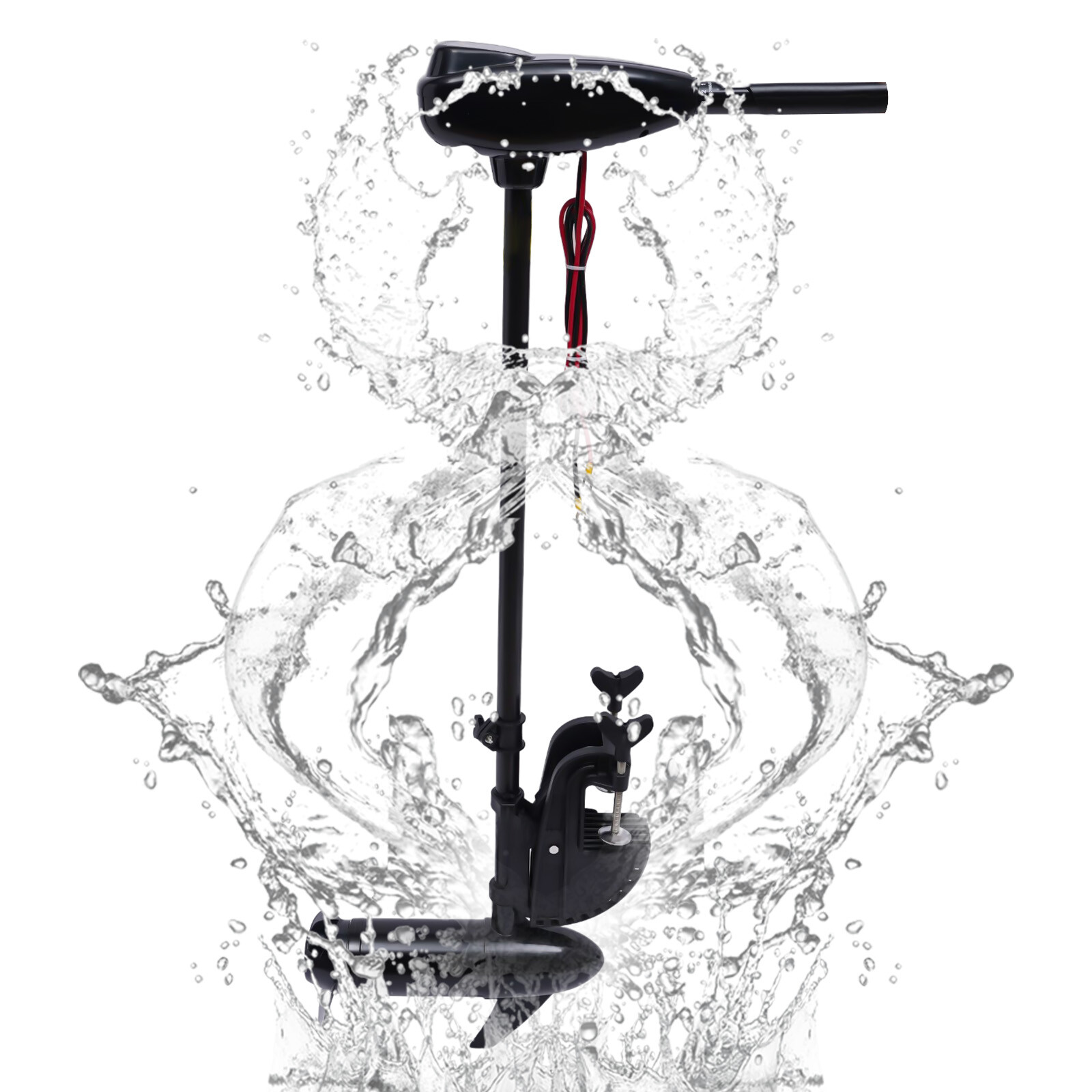 12V 80lbs Electric Trolling Motor Thrust Transom Mounted Fishing Boat Engine