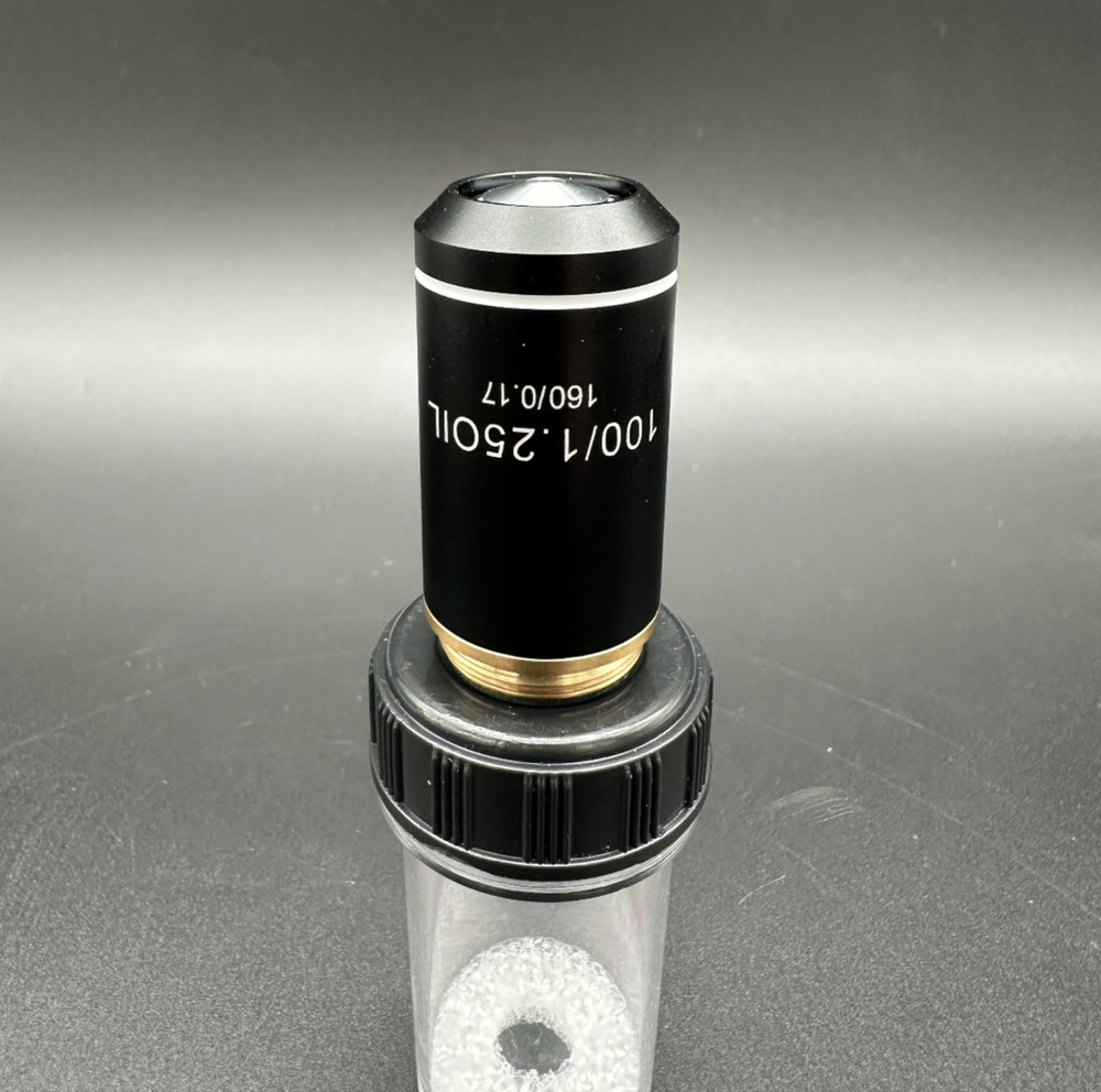 AmScope 100X Achromatic Microscope Oil Immersion Objective with Black Finish