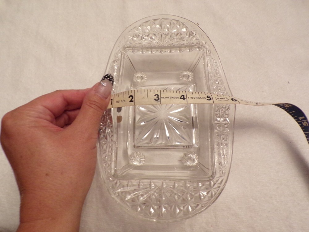 VTG Clear Glass Dish Unique Design 2