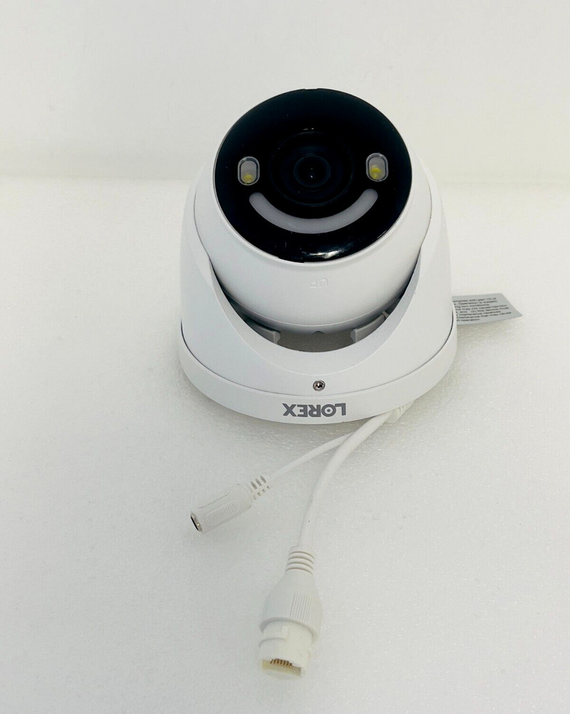 Lorex 4K+ Ultra HD 12MP Smart Security Deterrence Dome Wired IP Camera E910DD