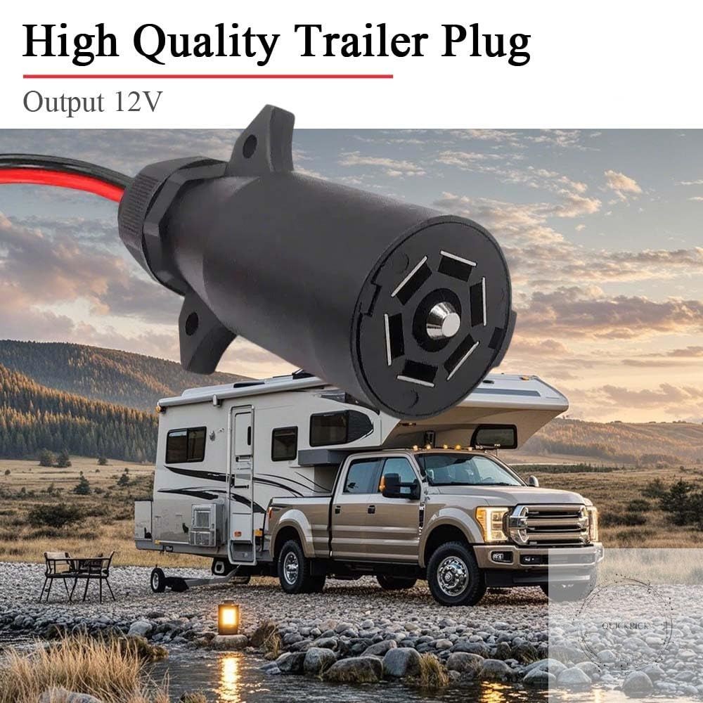 7 Way Power Access to Alligator Clips Cable 10AWG 7 Pin Trailer Plug to Crocodil