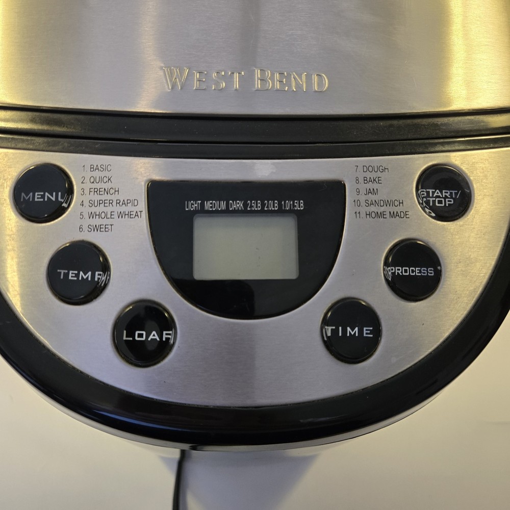 West Bend 41300 Dual Blade 2.5 lbs. Bread Maker & Dough Machine
