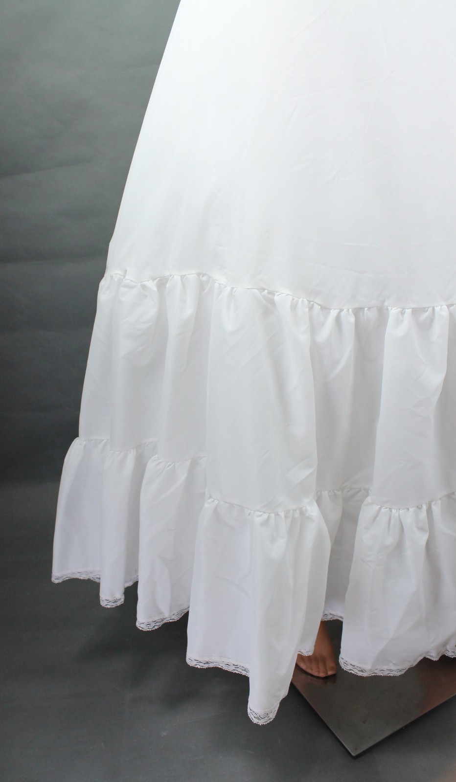 80s Bridal Crinoline Sz S Vintage Long tiered Very Full 2 Layer Petticoat