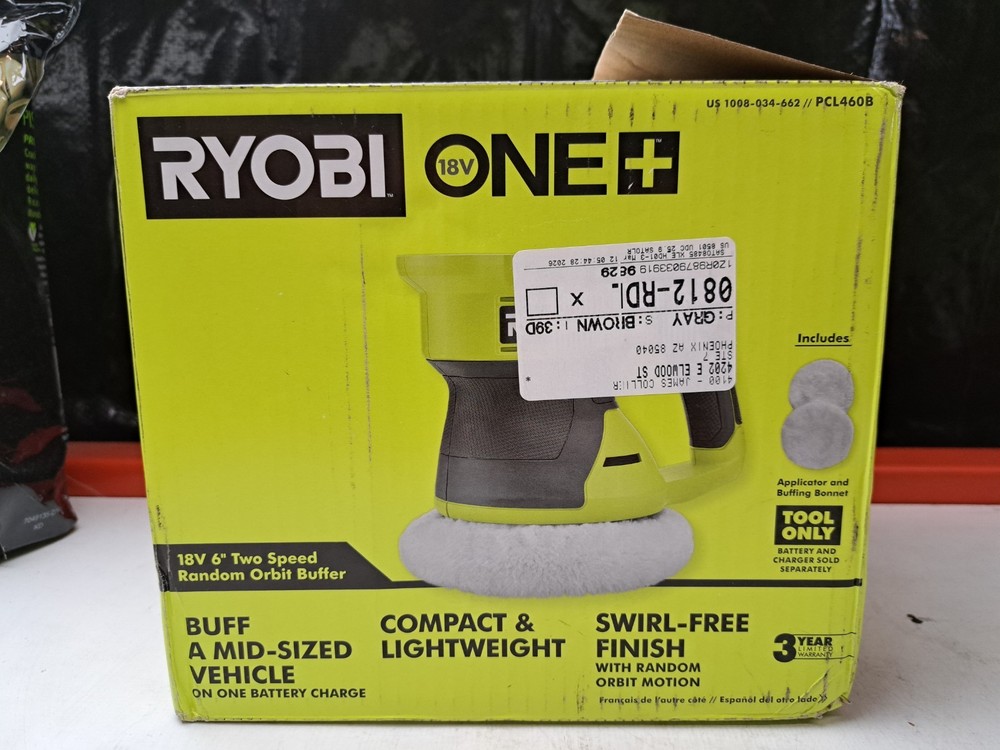 RYOBI 18V ONE+ 6" 2-Speed Buffer PCL460B Tool Only
