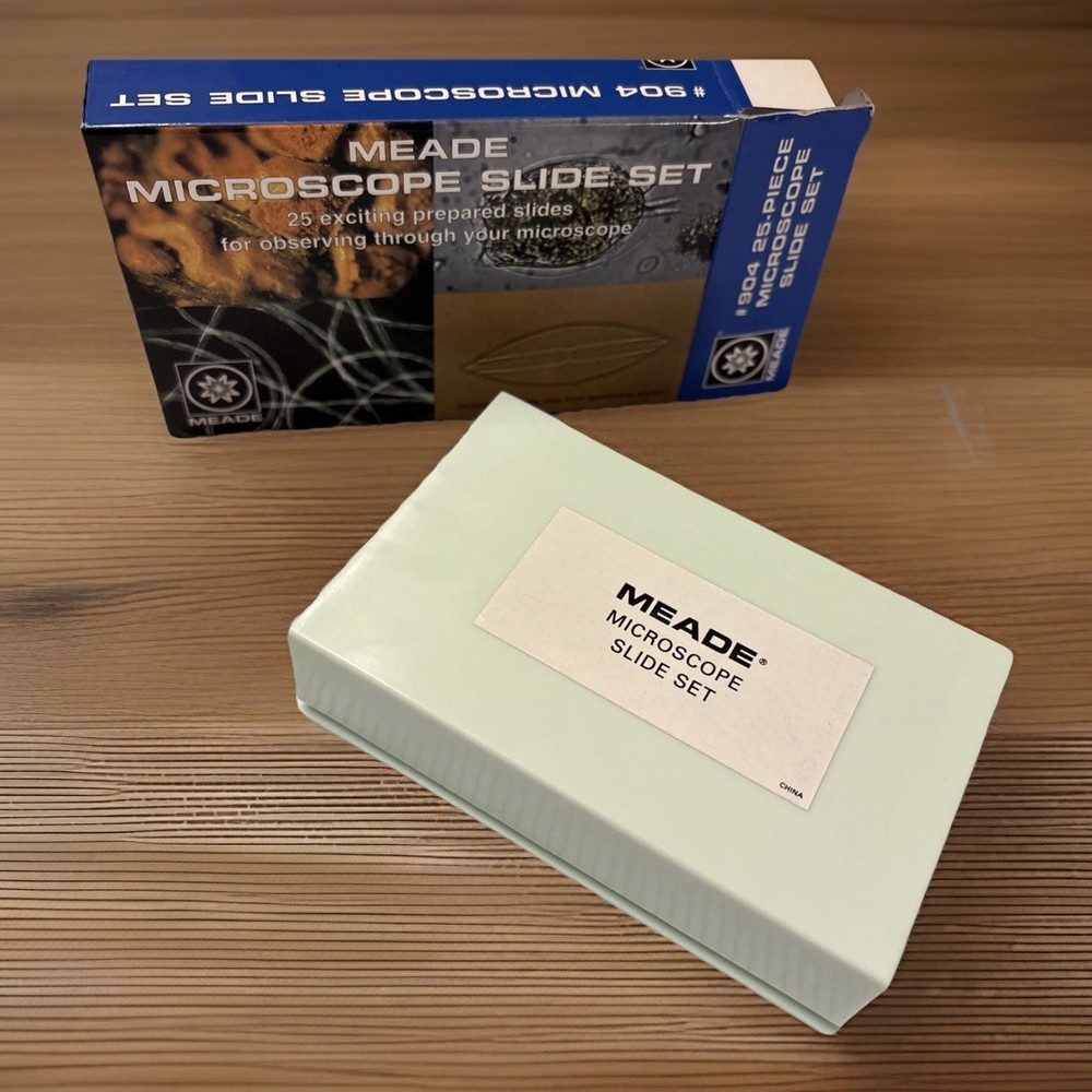 Meade Instruments #904 Microscope Set Of 25 Prepared Slides For Microscopes -NEW