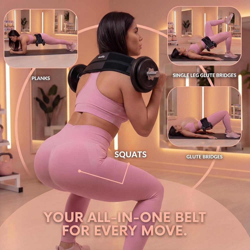 Hip Thrust Belt with Dual-Strap Design – Booty Builder for Heavy Dumbbells, Kett