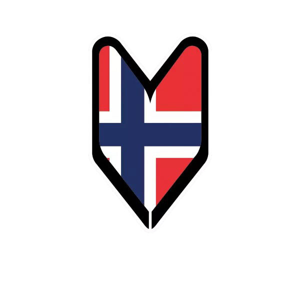 Norwegian Driver Badge Sticker Decal
