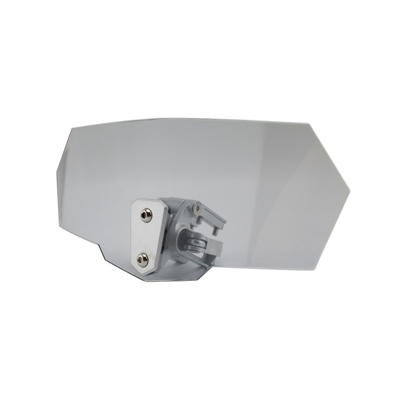 Universal Motorcycle Windscreen Windshield Extension Grey Adjustable