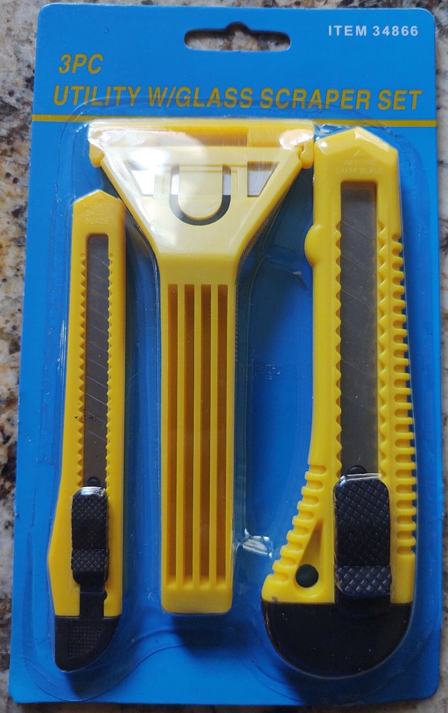 3pc. Utility w/ Glass Scraper Set