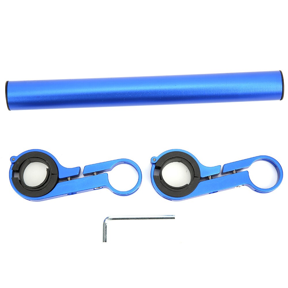 (blue Double BracketBicycle Handlebar Extension Frame Extend Bracket Bike L CH