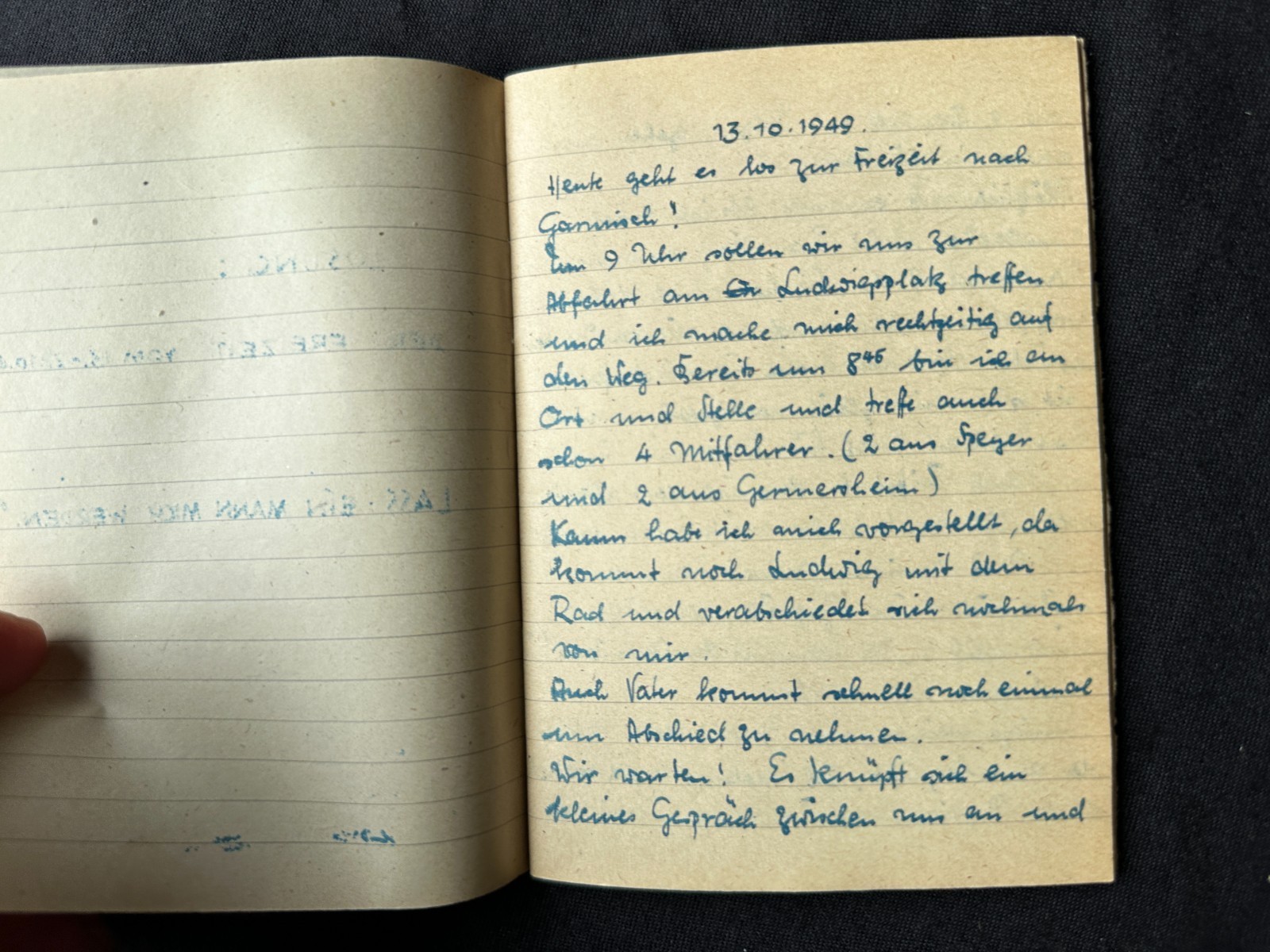 old booklet "Leisure of the Evangelicals". Jungmänner, Garmisch, 1949,...