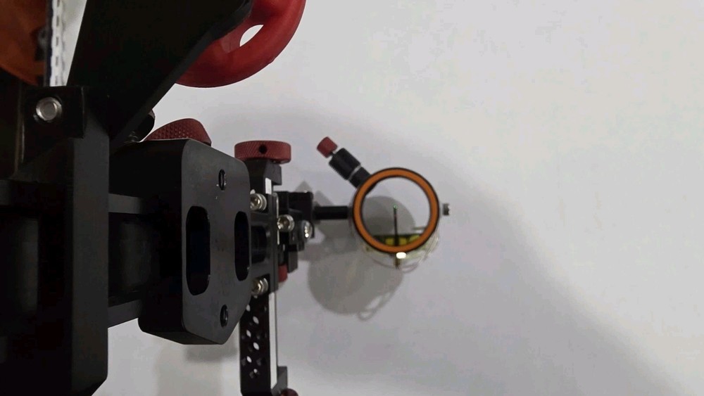 Davis 4" Target Sight-8.5 ext-Double Knob-blk/red knobs .019 Green/.010 Red Pins