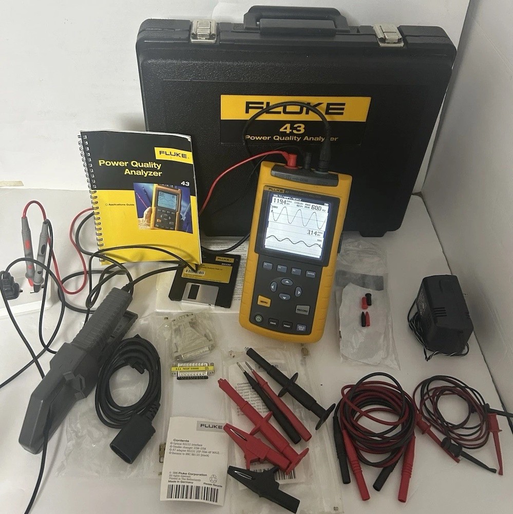 Fluke 43 Power Quality Analyzer Maintain power systems, troubleshoot problems