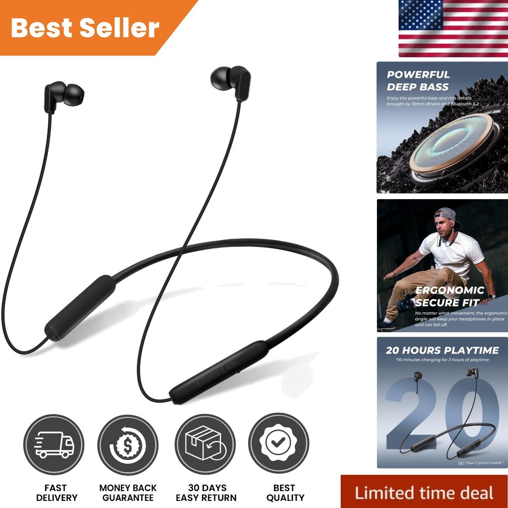 N18 Bluetooth 5.2 Earbuds – 20 Hour Playtime & Active Noise Cancellation