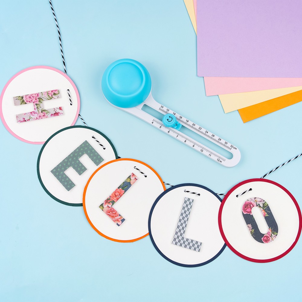 Circle Cutter with 3 Blades Adjustable Paper Cutter Trimmer Craft Cutting Tools