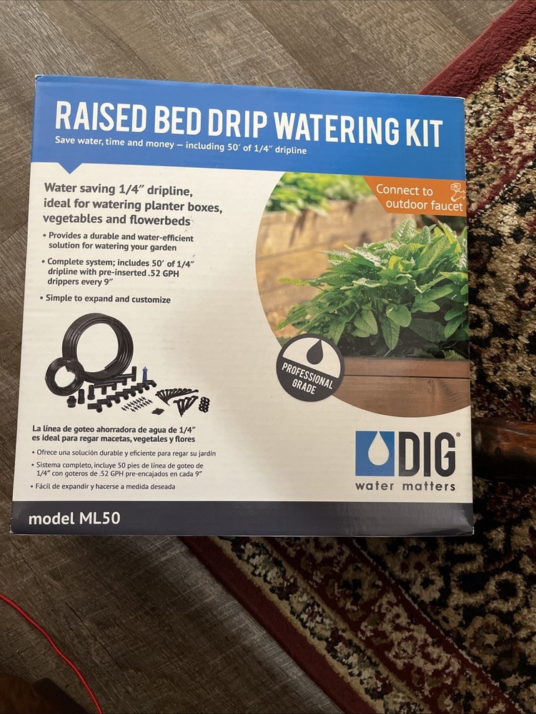 DIG ML50 Raised Bed Drip Watering Kit Complete One Box Irrigation Kit