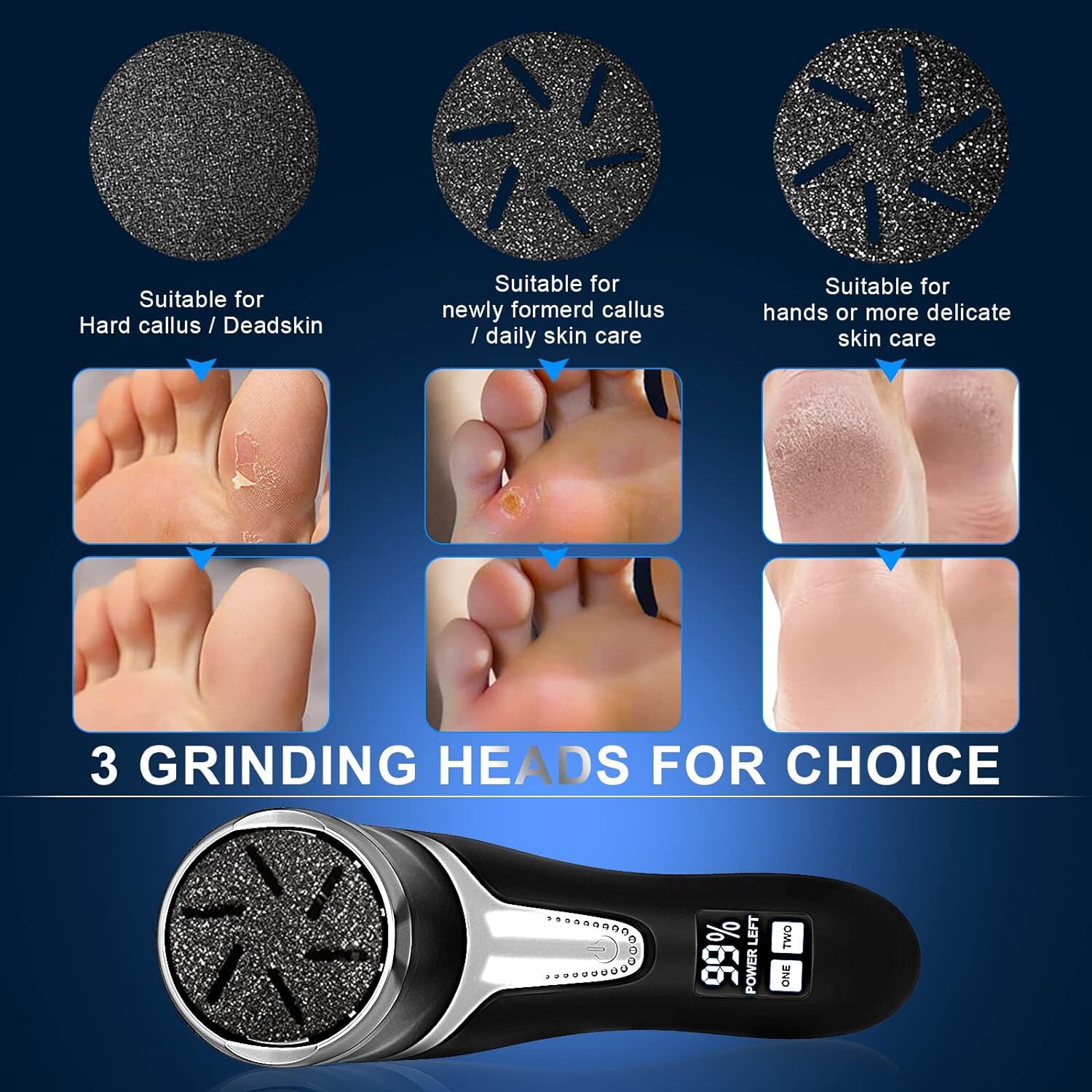 Electric Callus Remover for Feet Portable Pedicure Kit Foot File Callus Remover