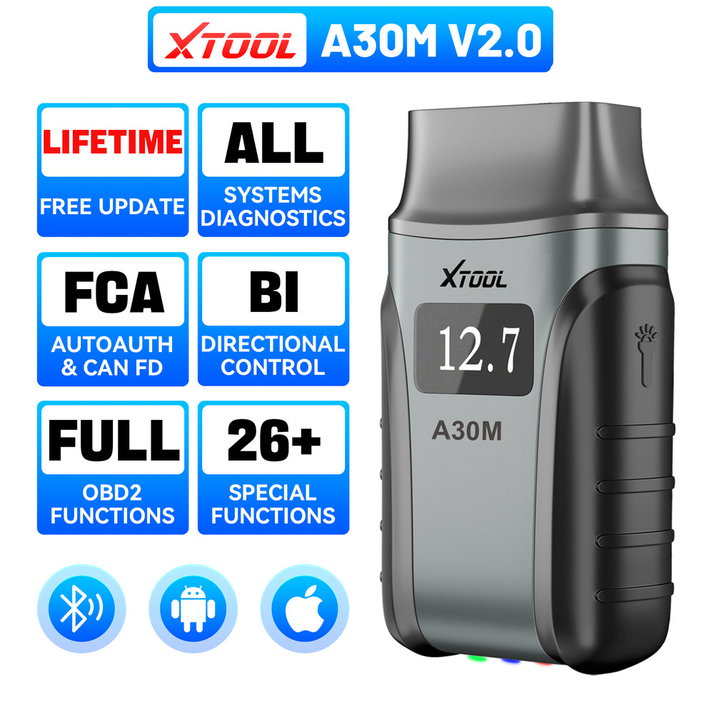 XTOOL A30M/A30D V2.0 Wireless OBD2 Scanner Bidirectional Full System Diagnostic