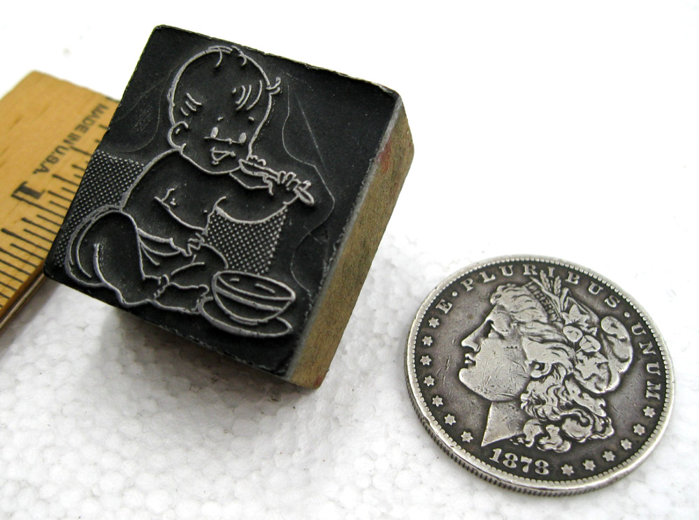 Letterpress Print Block - "Baby"
