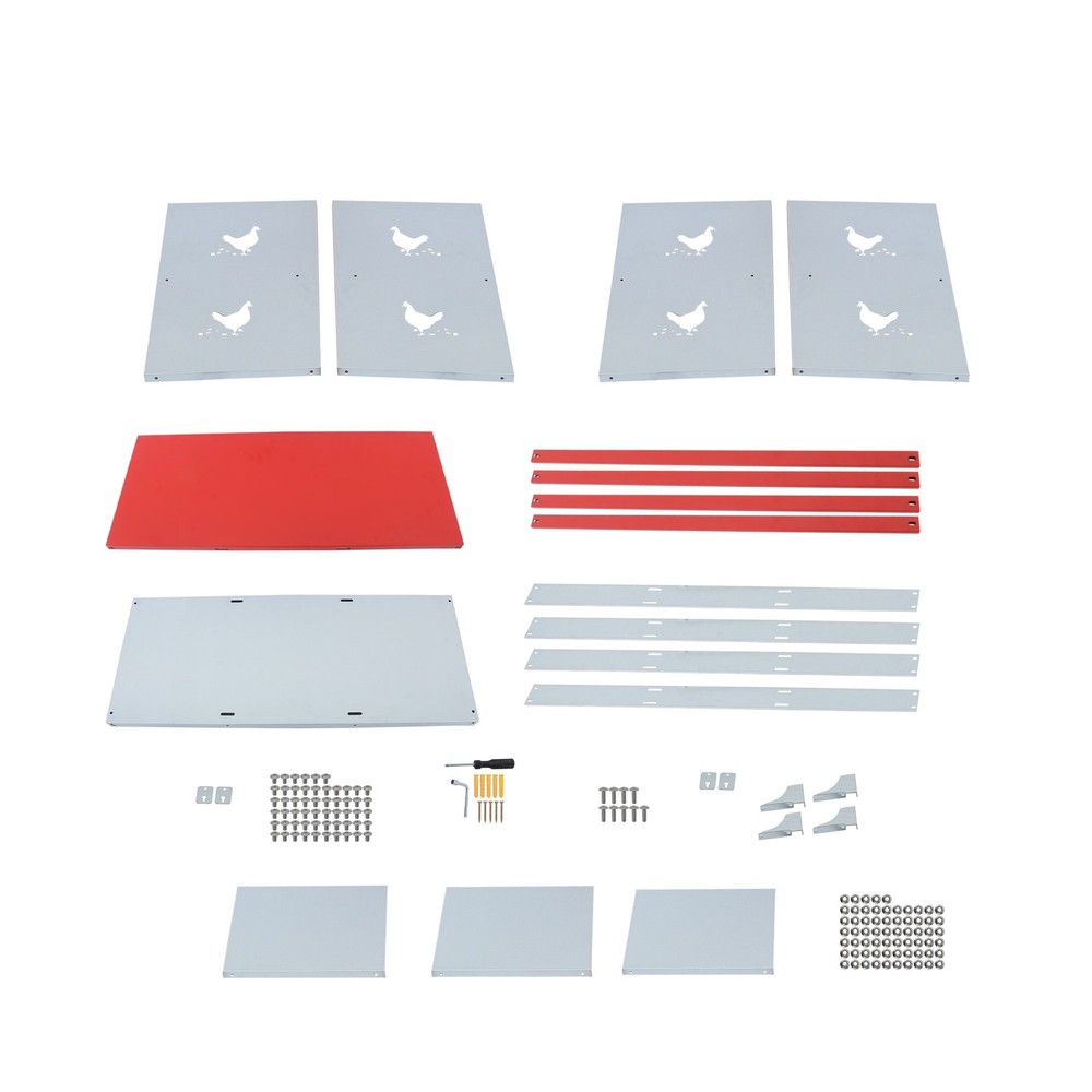 Heavy Nesting Box Chicken Nesting Box 6 Room Metal Nesting Red 6 Compartment