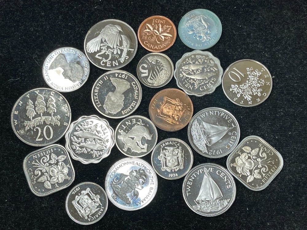 Assorted World Foreign Proof Coins Lot Excellent Condition