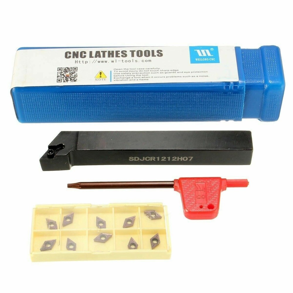 12mm Lathe External cylindrical turning Tool Holder + Indexable Carbide Insert