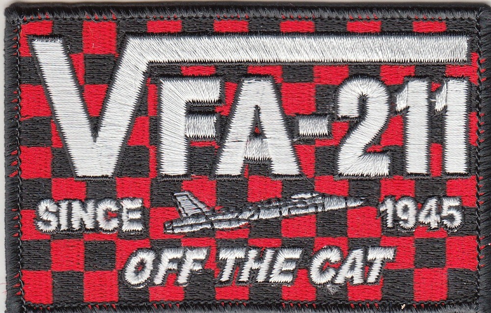 VFA-211 CHECKMATES SINCE 1945 OFF THE CAT PATCH