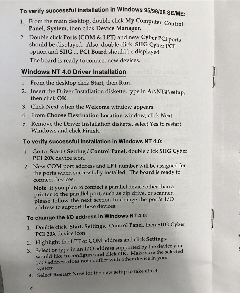 SIIG 16550 Fast Serial 16-Byte Buffer Board Ver. 1.0